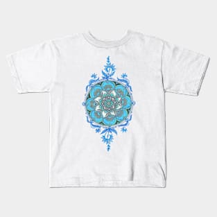 Mint Green, Blue & Aqua Super Boho Medallions Kids T-Shirt